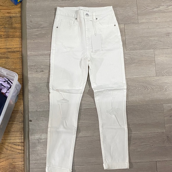 Risen Jeans Denim - Risen Women's White Boyfriend Jeans